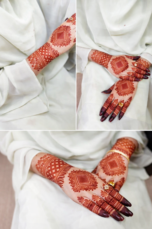 Royal Square Mandala Mehendi Stencil