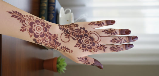 Classic Floral Vine Mehendi Stencil