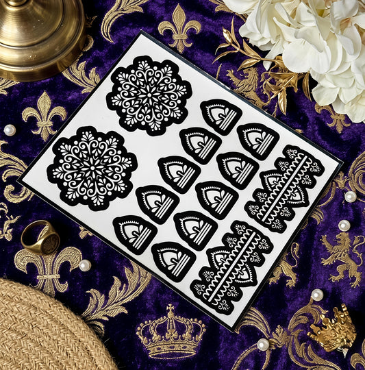Samee® Floral Mandala Finger & Wrist Mehndi Stencil – Hand Design Design NO, 117(Double Hand)