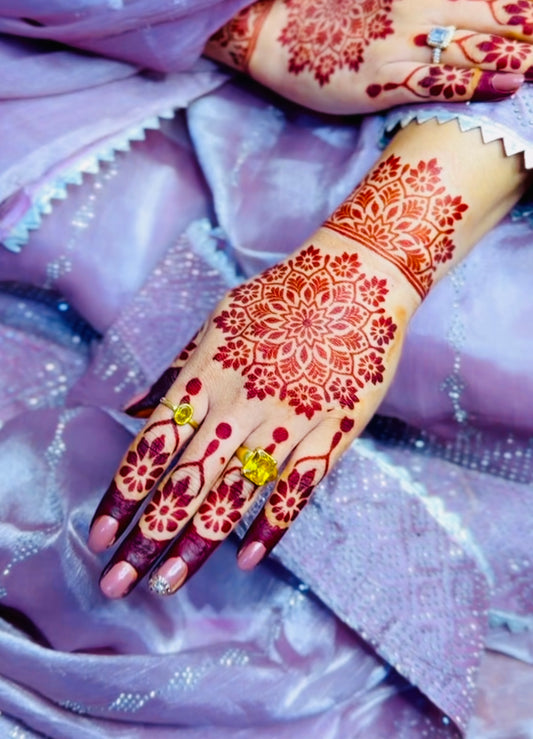 15 Imperial Floral Mandala Hand Stencil(single hand)