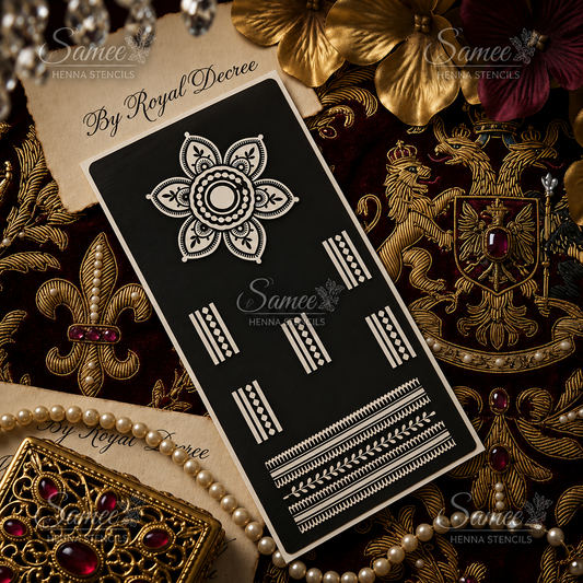 Samee® Classic Mandala Bracelet Henna Stencil – design code.47