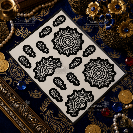 Samee® Royal Mandala & Paisley Henna Stencil – design code.31