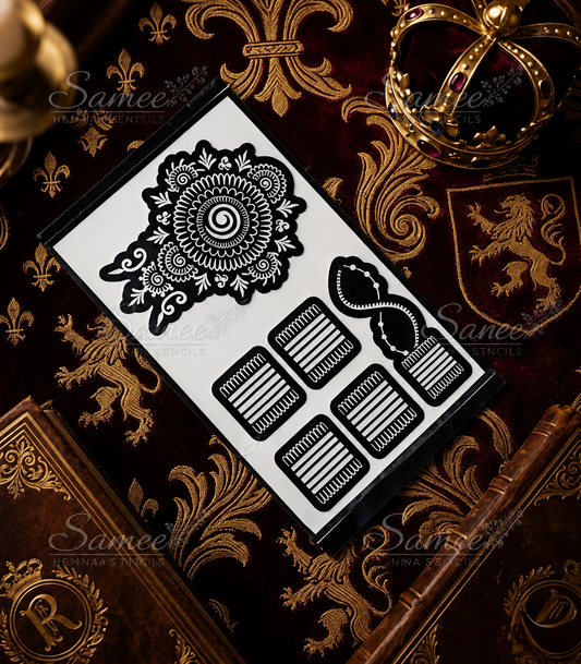 Sameee® Royal Mandala Bracelet Henna Stencil – design code.52