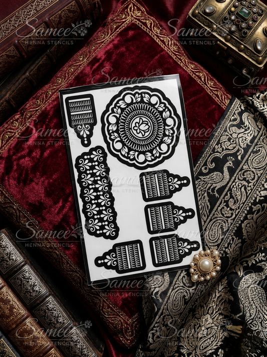 Royal Mandala Henna Hand Stencil