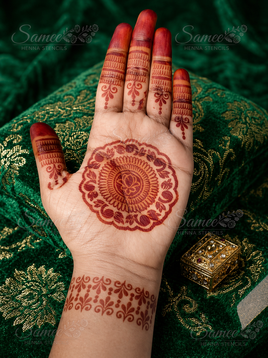 Royal Mandala Henna Hand Stencil