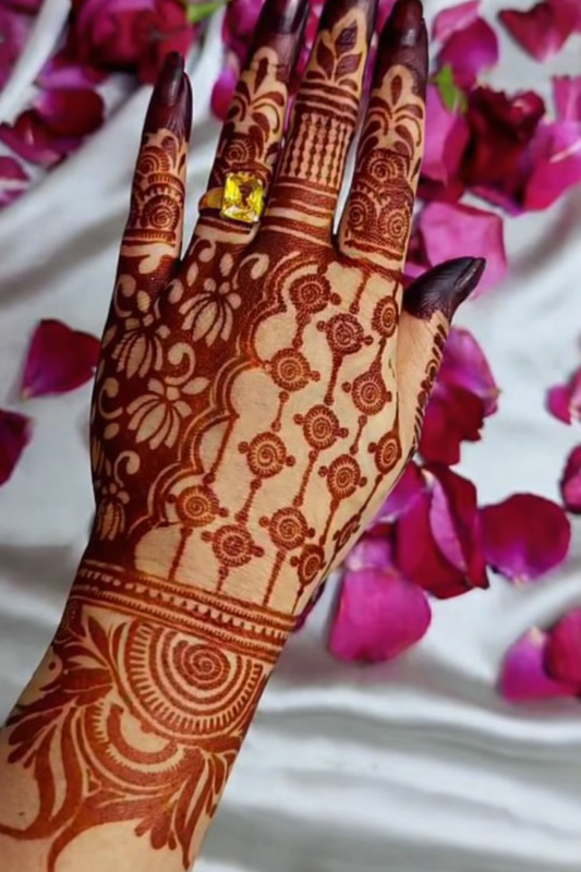 20 Ornamental Jaal Mehendi Stencil(single hand)