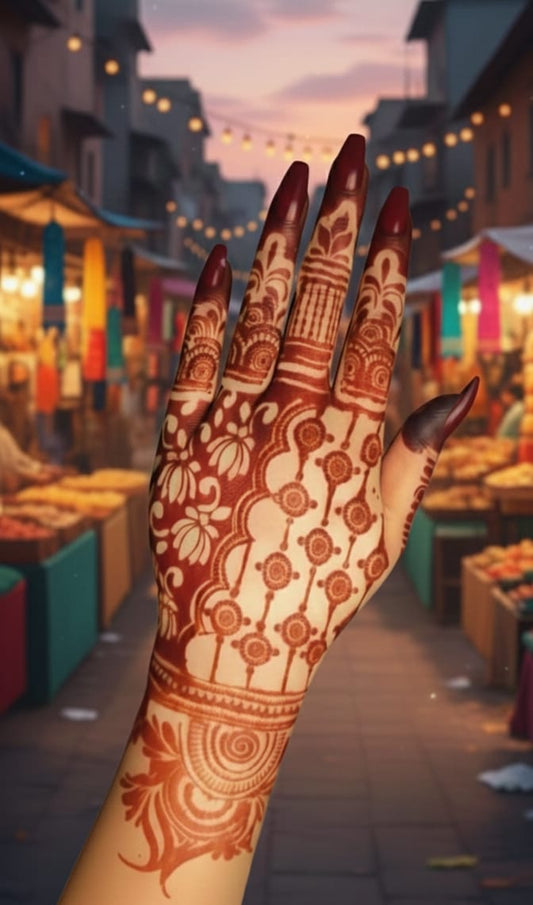 Ornamental Jaal Mehendi Stencil(single hand)- Hand design Design No, 57