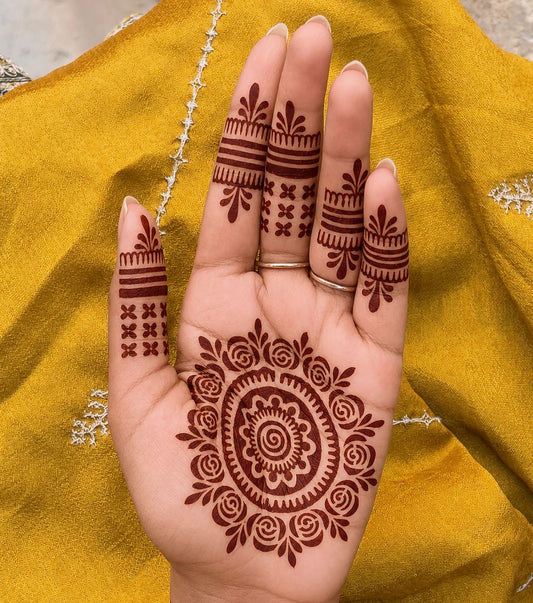Samee® Royal Mandala & Bracelet Henna Stencil –design code.18-Double Hand