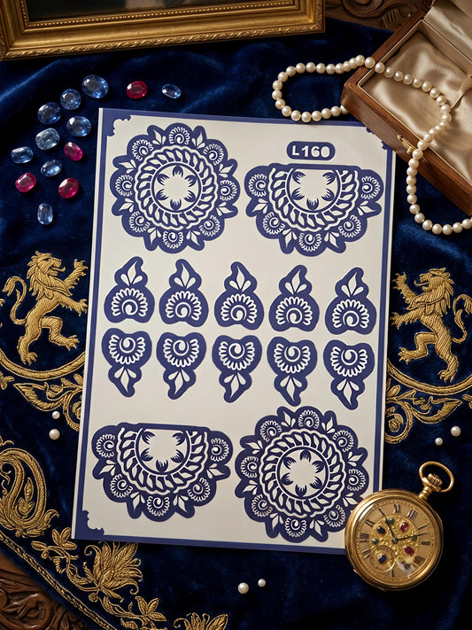 Samee® Floral Mandala Back Hand & Finger Mehndi Stencil- Hand design Design No,126