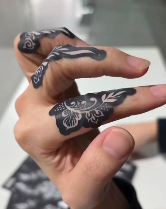 Sameee® Graceful Floral Vine Arabic Mehndi Stencil – Side Hand Design.design code 74